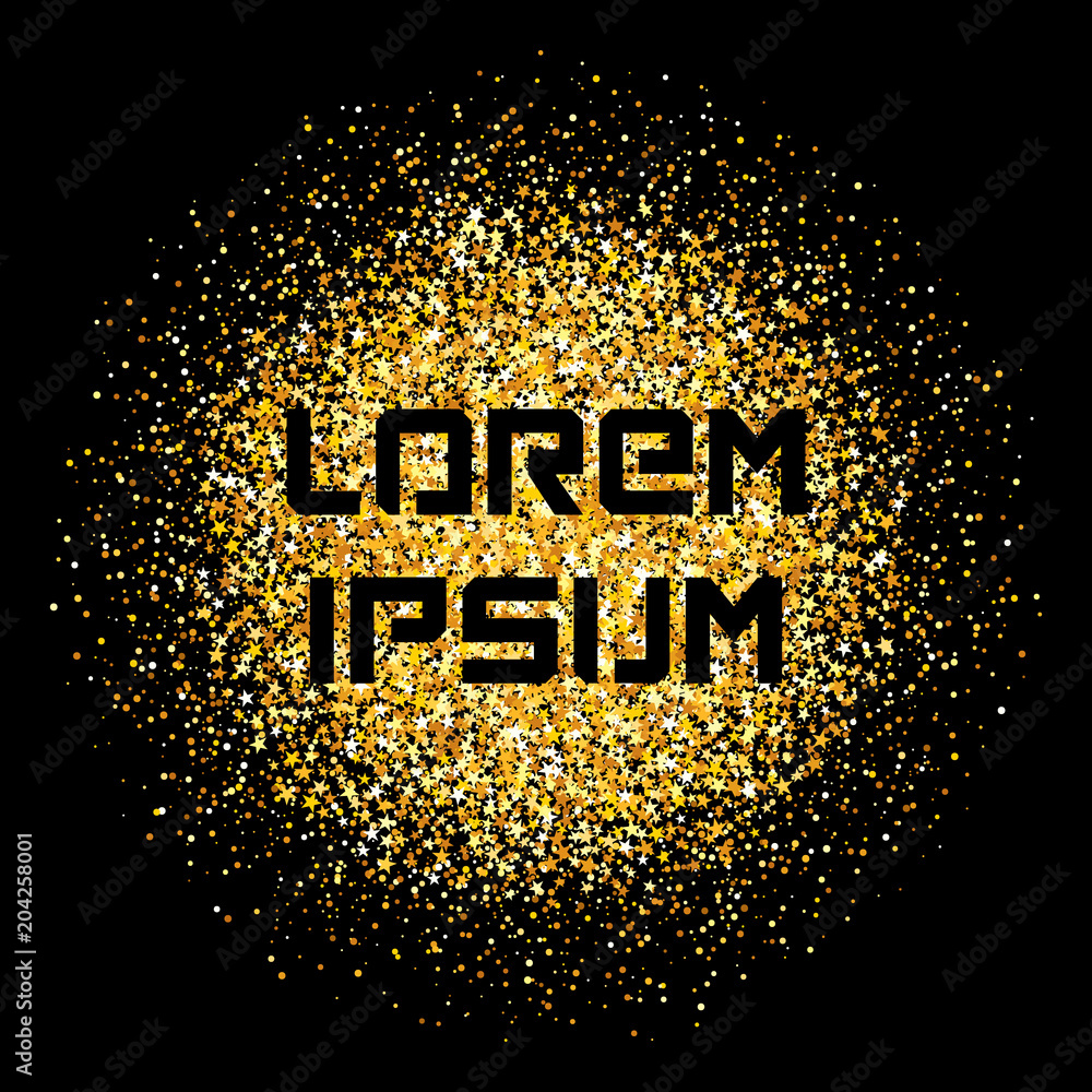 Obraz premium Abstract futuristic background with golden stars