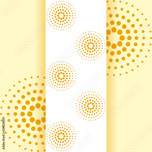 Vertical banner with golden pattern and place for your text