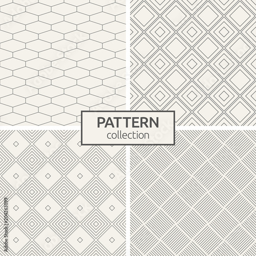 Set of four seamless patterns.