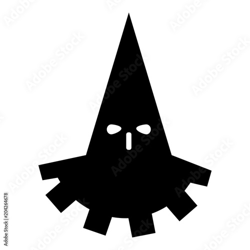 Executioner hangman icon black color illustration flat style simple image