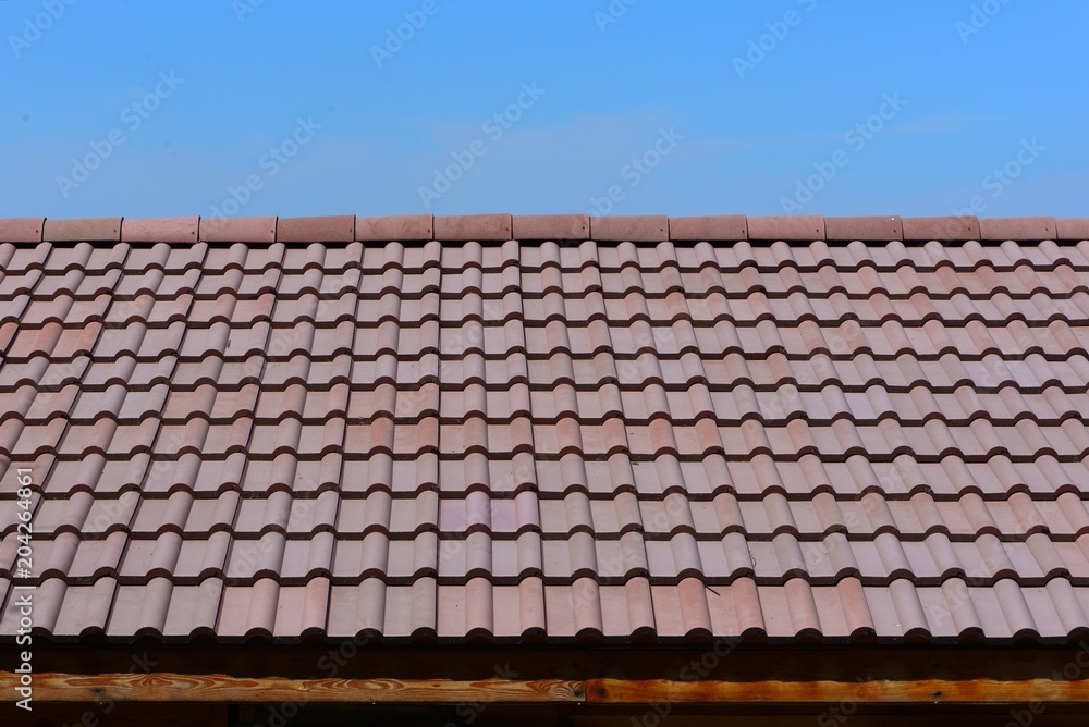 Roof with tiles