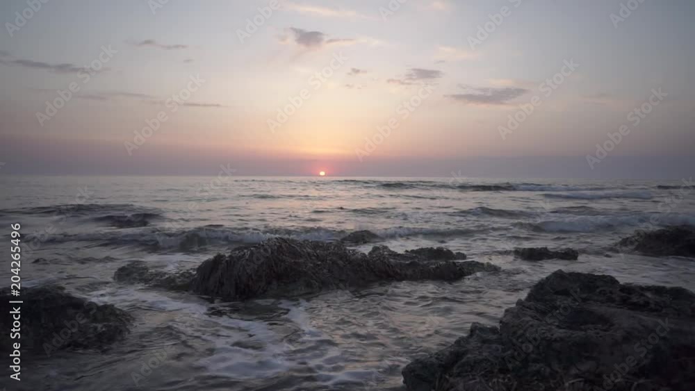 Red sunset over the Mediterranean Sea on the island of Cyprus Red sunset over the Mediterranean Sea on the island of Cyprus