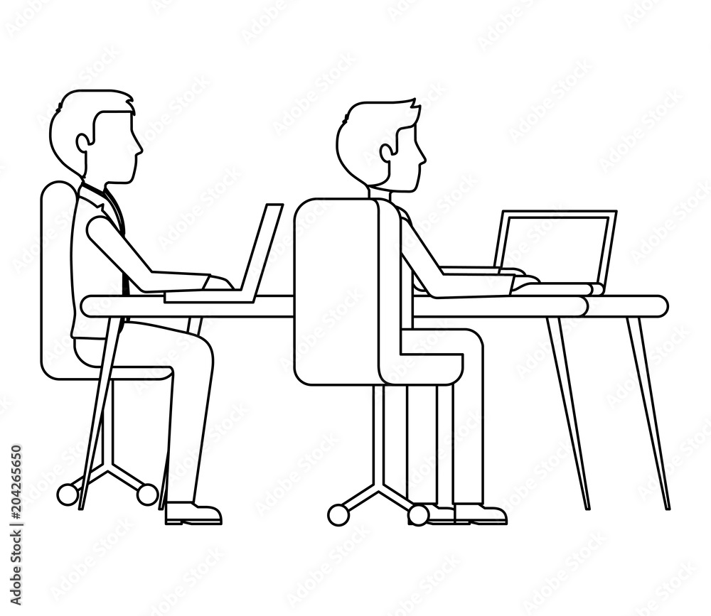 men with workplace isolated icon vector illustration design men with workplace isolated icon vector illustration design