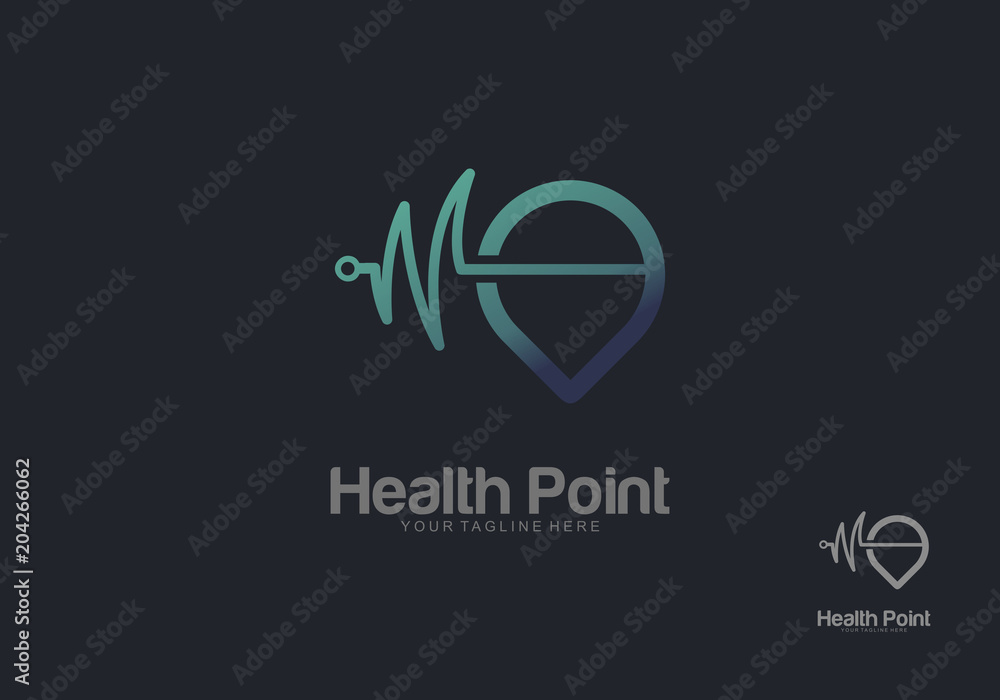 Fototapeta premium Health Point Logo Vector Element Symbol