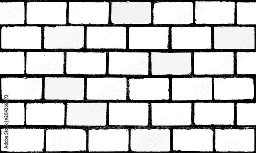 texture repeat seamless white brick wall design background pattern backdrop wallpaper. Vector image illustration