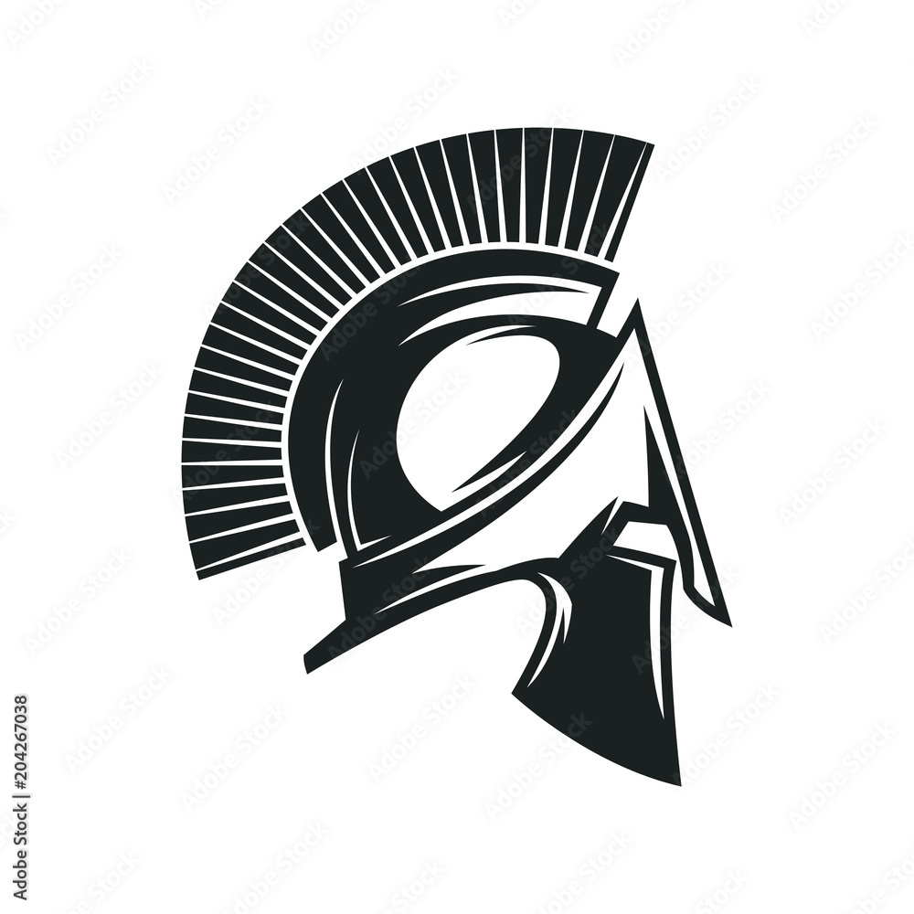 Gladiator helmet. Spartan helm Stock Vector | Adobe Stock