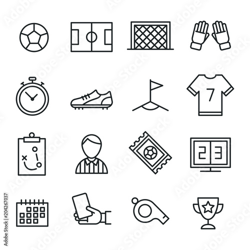 Soccer Icons set. Football