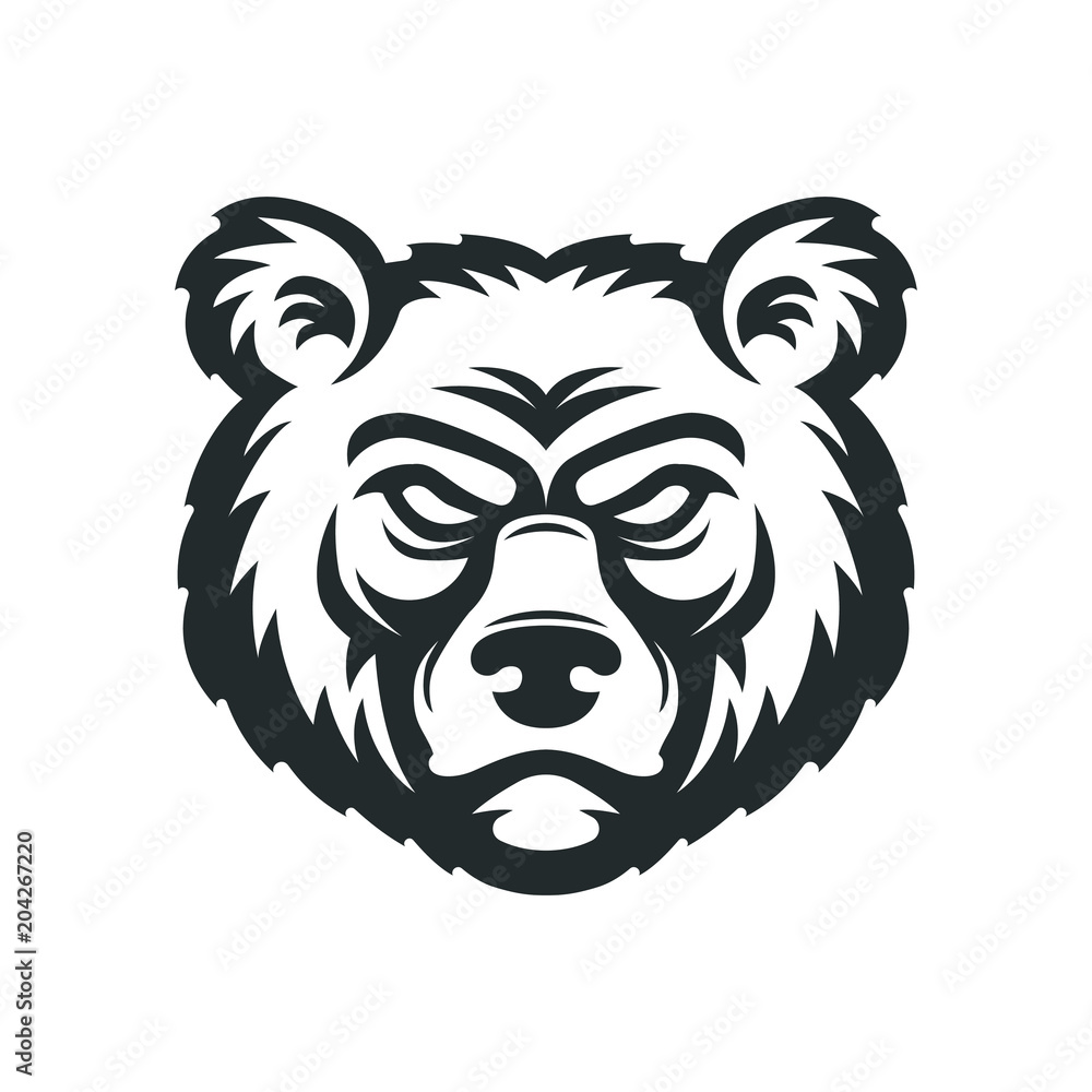 Bear head logo. Stock Vector | Adobe Stock