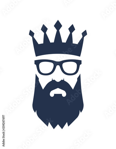 Bearded King with glasses.