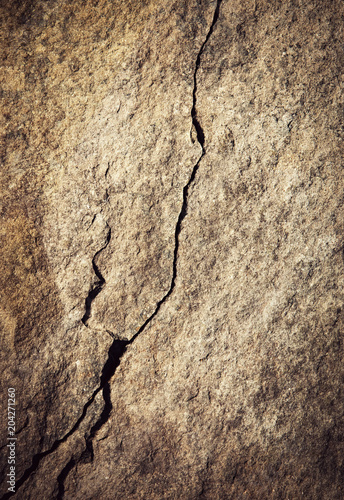 a minimalist crack on the rock