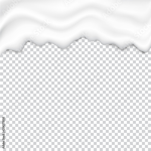 Liquid creamy white texture