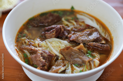 Beef Chinese noodle soup