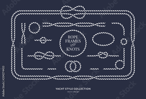 Nautical rope knots and frames