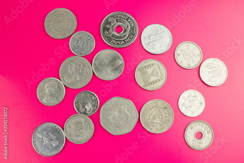 Worlds coins. Money Concept