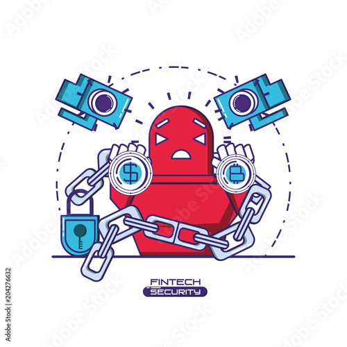 financial technology security icons vector illustration design