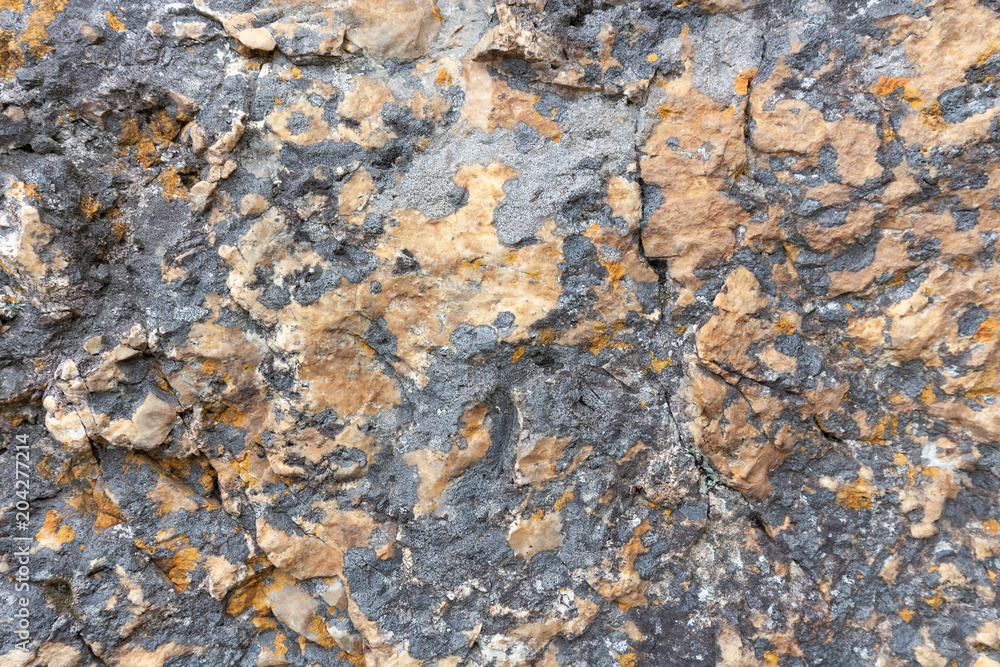 Orange and gray patterns in rock Orange and gray patterns in rock