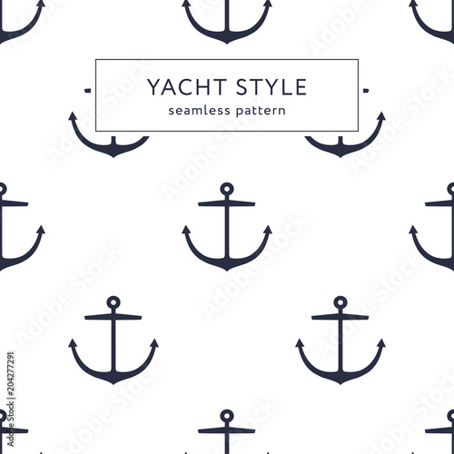 anchor navy blue pattern