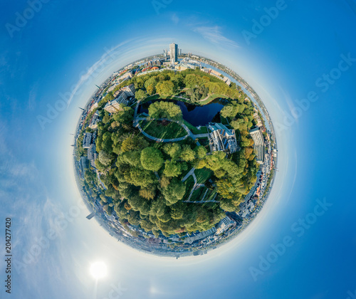 City Riga Parks drone sphere 360 vr view
