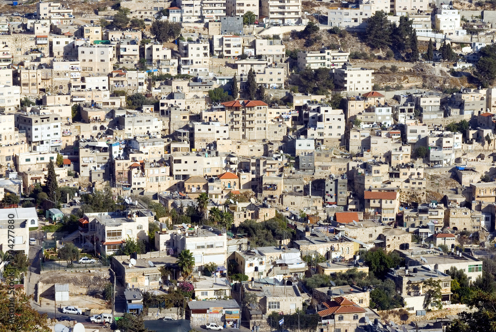 Residential low-rise building area in Jerusalem, Israel