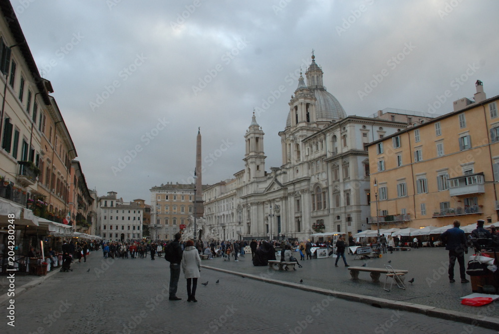  Piazza Navona; town; sky; city; town square