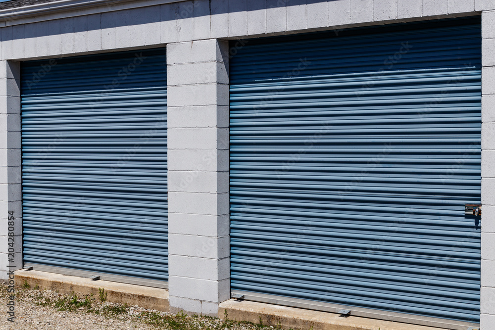 Numbered self storage and mini storage garage units Numbered self storage and mini storage garage units
