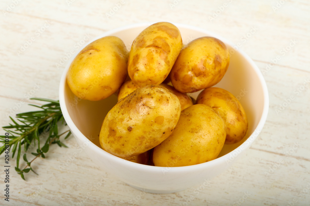 Raw young potato Raw young potato