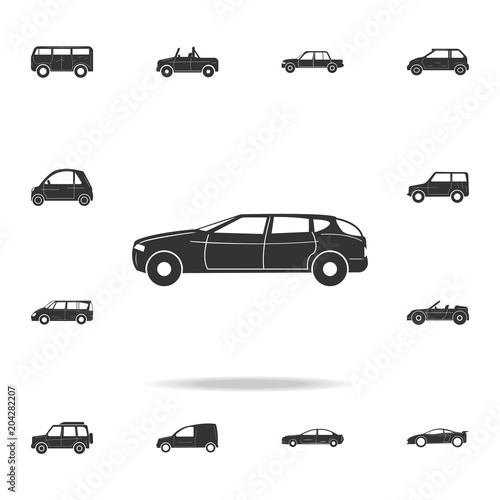 Racing speed car icon. Detailed set of cars icons. Premium graphic design. One of the collection icons for websites, web design, mobile app