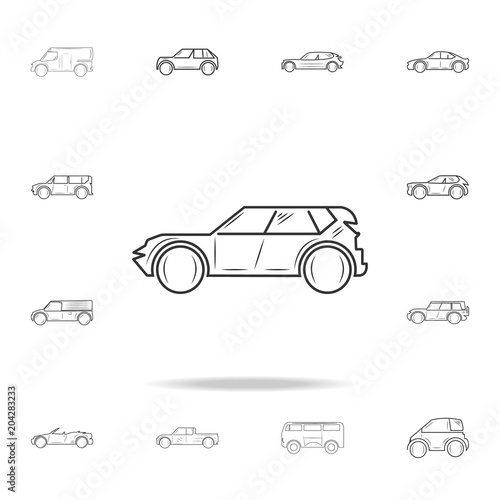 SUV car line icon. Detailed set of cars icons. Premium graphic design. One of the collection icons for websites, web design, mobile app