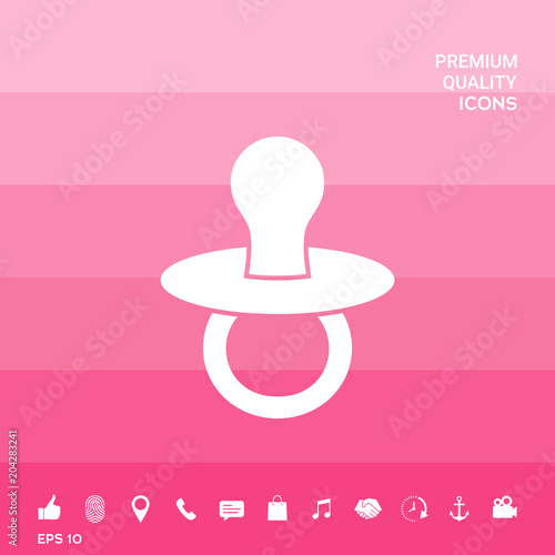 Baby pacifier -  icon