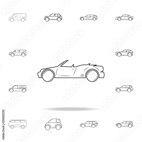 Convertible car line icon. Detailed set of cars icons. Premium graphic design. One of the collection icons for websites, web design, mobile app