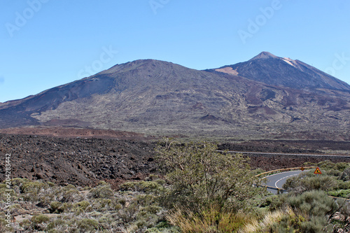 Mount Teide- volcano on Tenerife in the Canary Islands  the summit 3718m is the highest point in Spain. © Monik-a