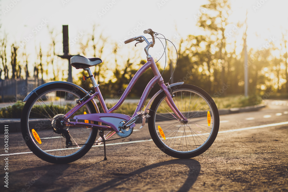 Bicycle in the city park