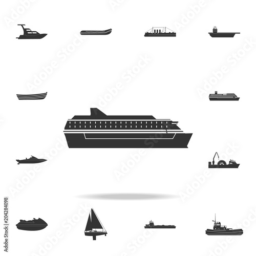 ferry ship icon. Detailed set of water transport icons. Premium graphic design. One of the collection icons for websites, web design, mobile app