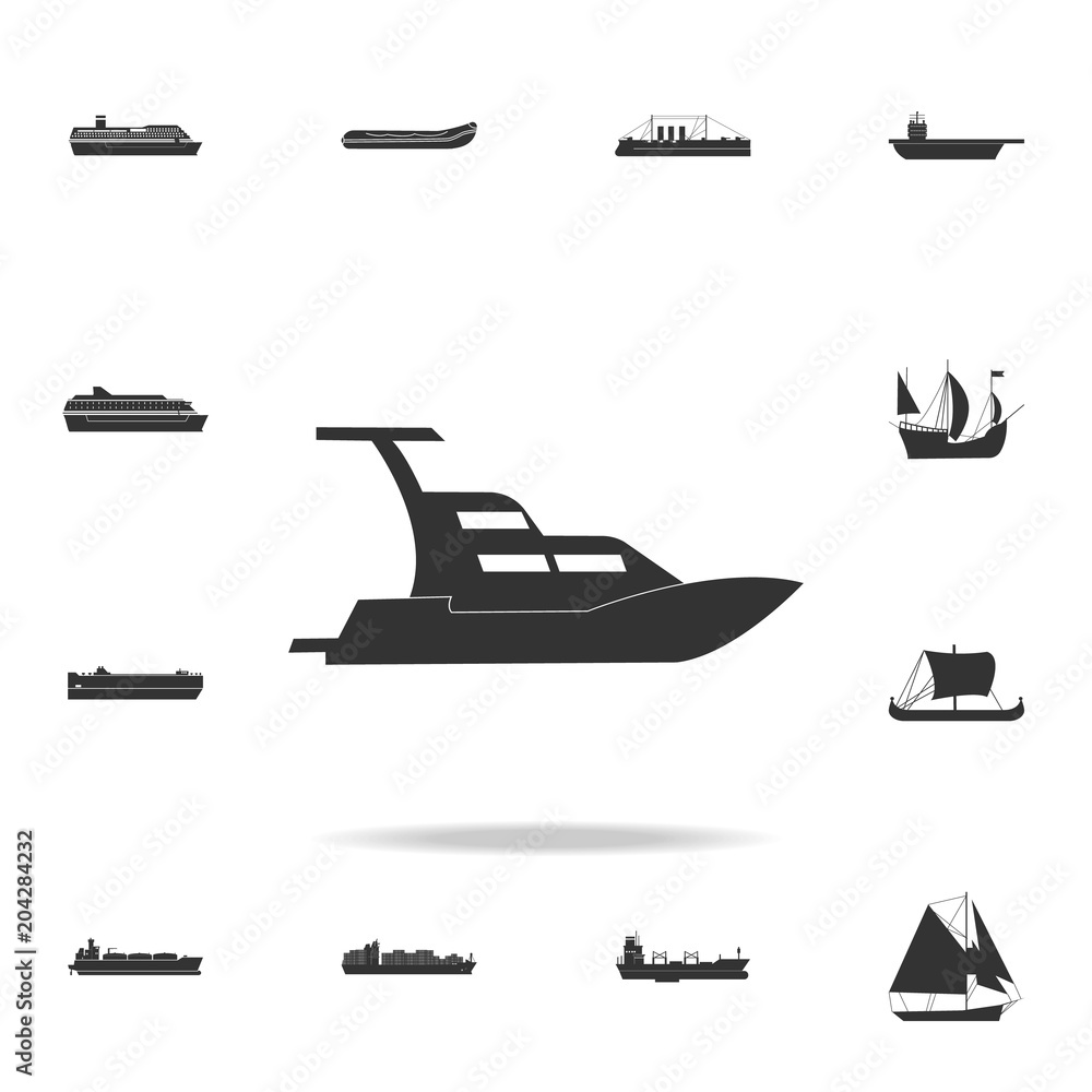 yacht boat icon. Detailed set of water transport icons. Premium graphic design. One of the collection icons for websites, web design, mobile app