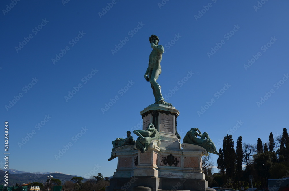Fototapeta premium Piazzale Michelangelo; statue; sky; monument; landmark