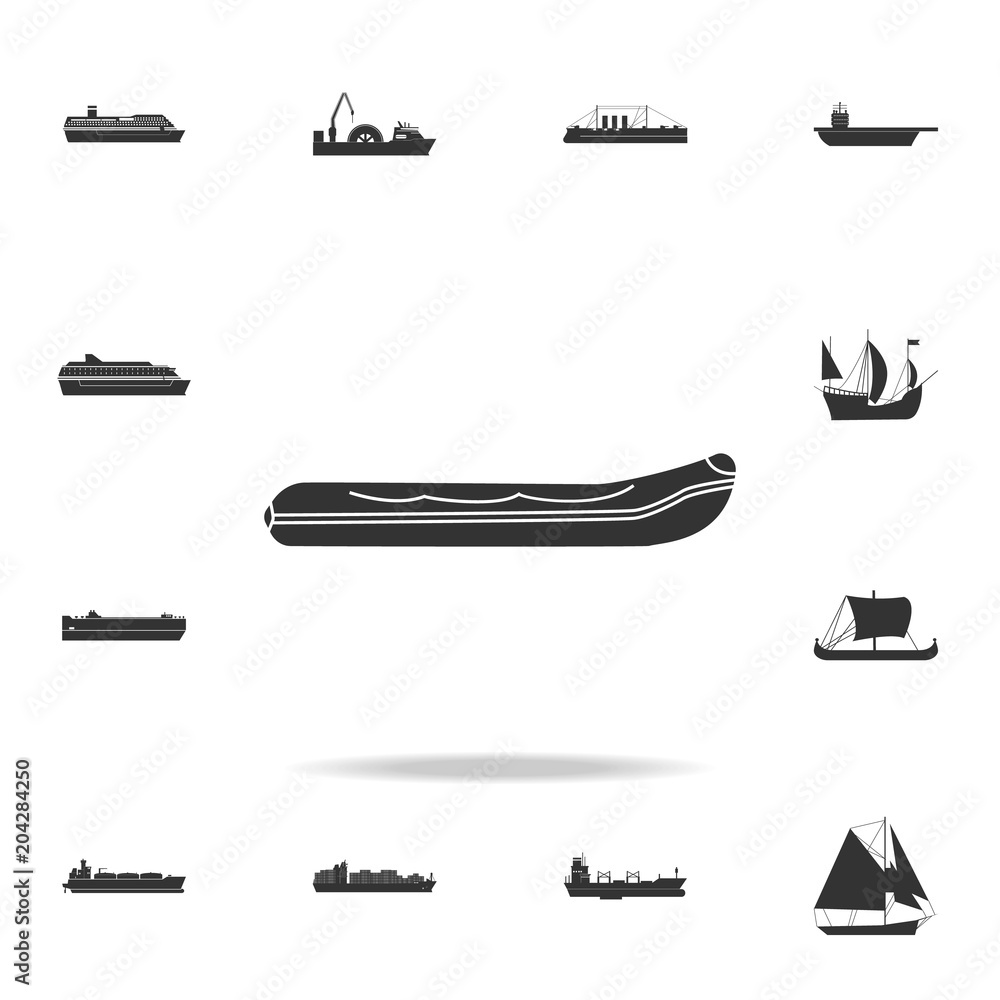 inflatable boat icon. Detailed set of water transport icons. Premium graphic design. One of the collection icons for websites, web design, mobile app