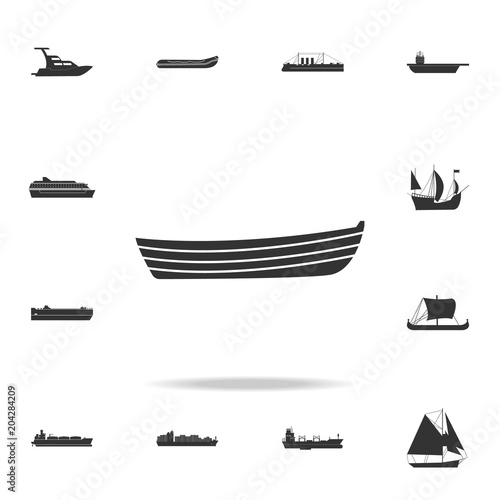 simple boat icon. Detailed set of water transport icons. Premium graphic design. One of the collection icons for websites, web design, mobile app photo