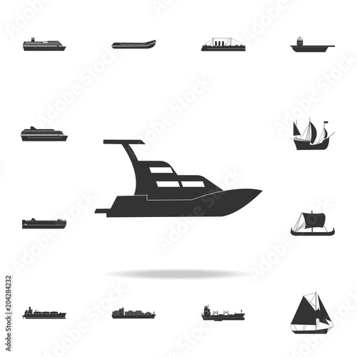 yacht boat icon. Detailed set of water transport icons. Premium graphic design. One of the collection icons for websites, web design, mobile app