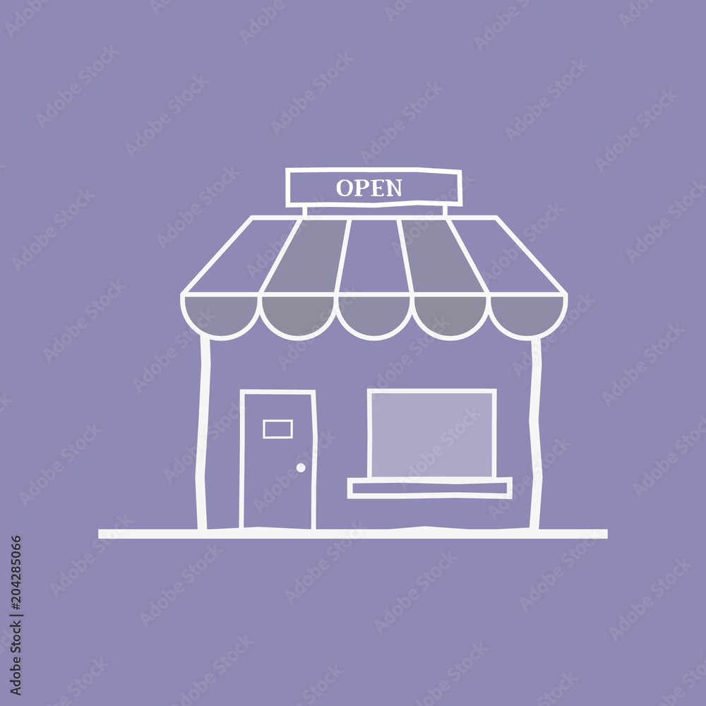 Vector icon open shop Vector icon open shop