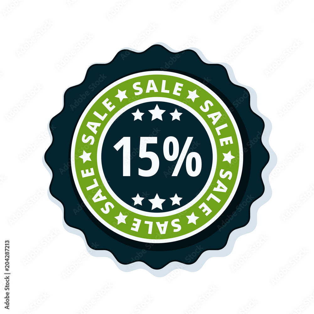 15% Sale label illustration 15% Sale label illustration