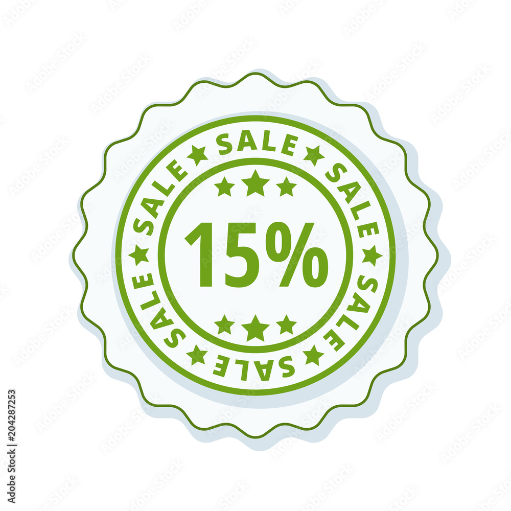 15% Sale label illustration 15% Sale label illustration