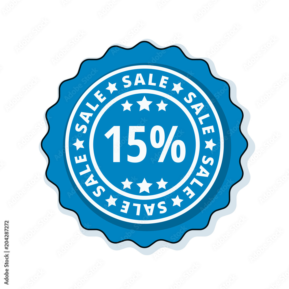 15% Sale label illustration 15% Sale label illustration