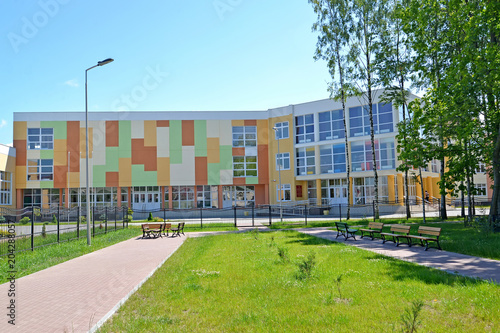 Wallpaper Mural Building of high comprehensive school. Polessk, Kaliningrad region Torontodigital.ca