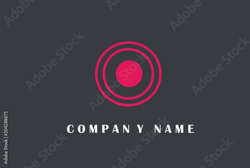 O Letter Logo Design. Line Typography Vector Illustration.