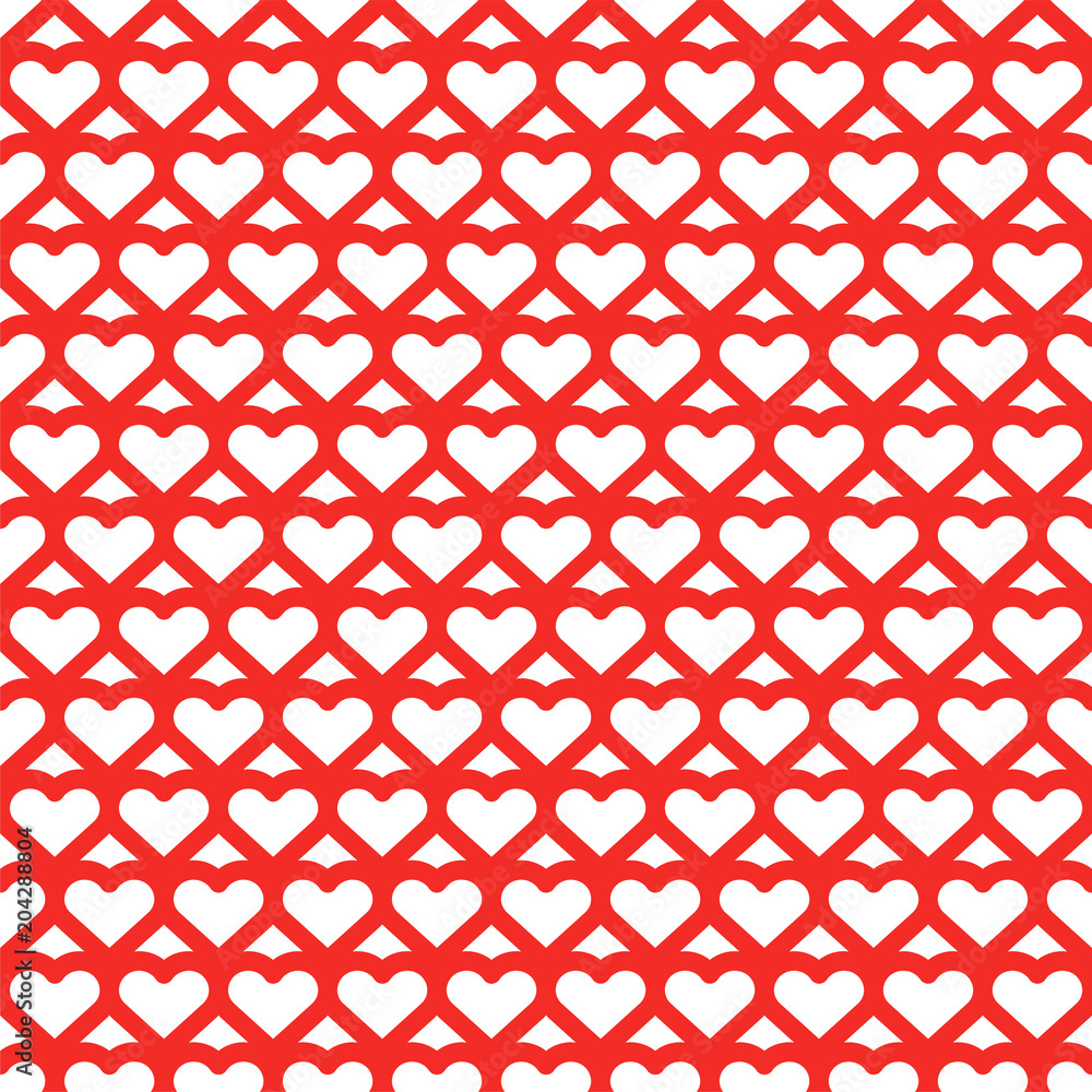 Fototapeta premium Red heart seamless pattern