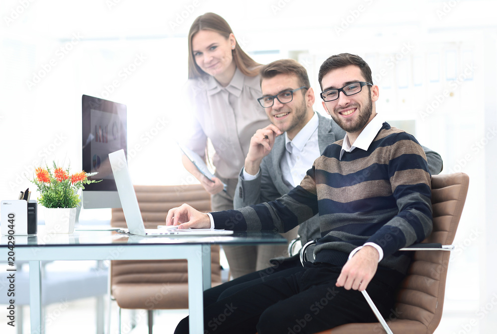 Obraz premium Business people working in the office