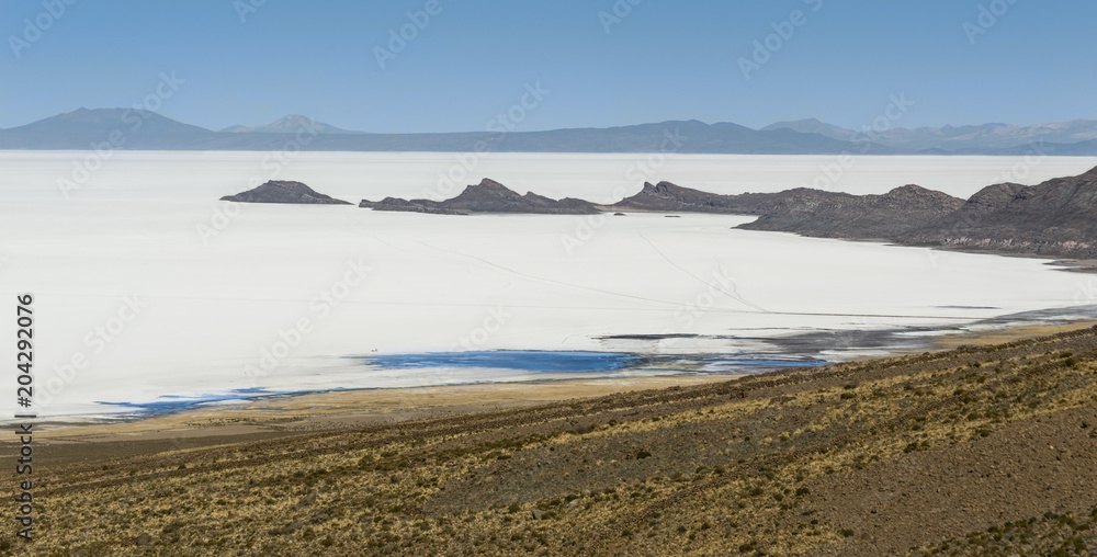 View of Salar de Uyuni from Coquesa - Tahua Village, Bolivia View of Salar de Uyuni from Coquesa - Tahua Village, Bolivia
