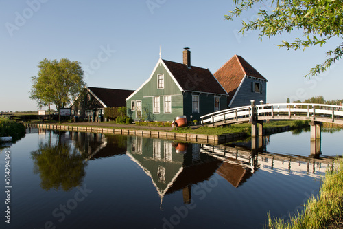Traditional Dutch house in Zaanse Schans, The Netherlands