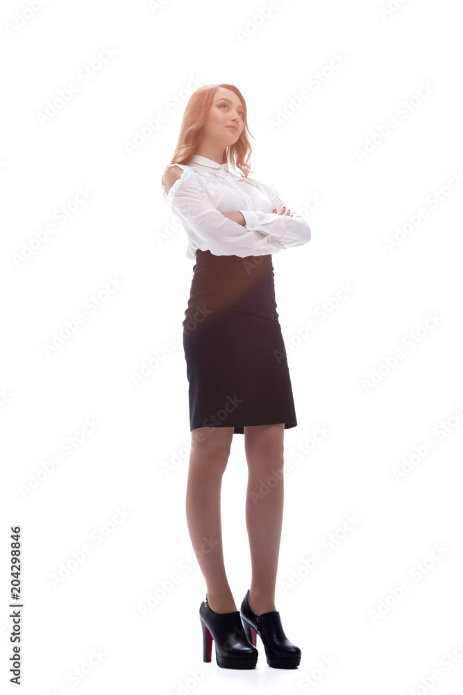 Portrait of young business woman in the office. Portrait of young business woman in the office.