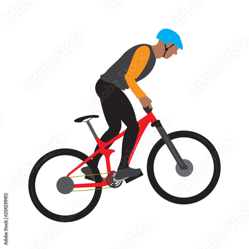 Man riding a bike